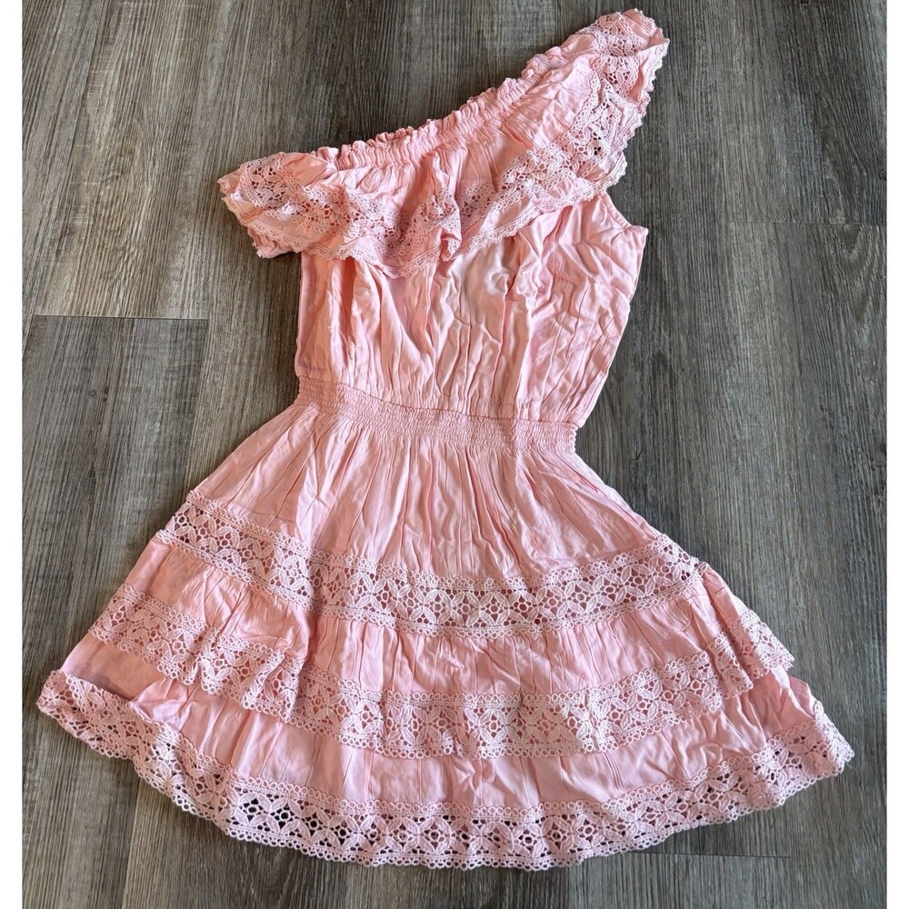 Melissa Odabash Debbie Blush Pink Crochet Mini Dress Cover Up Women’s XS NWT - Picture 9 of 9